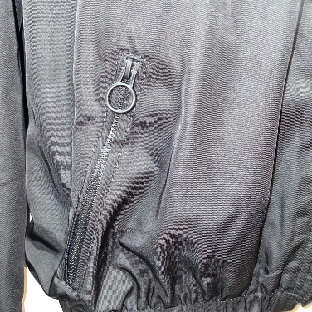 Garage Cropped Black Rain Jacket Sz L - Picture 3 of 7